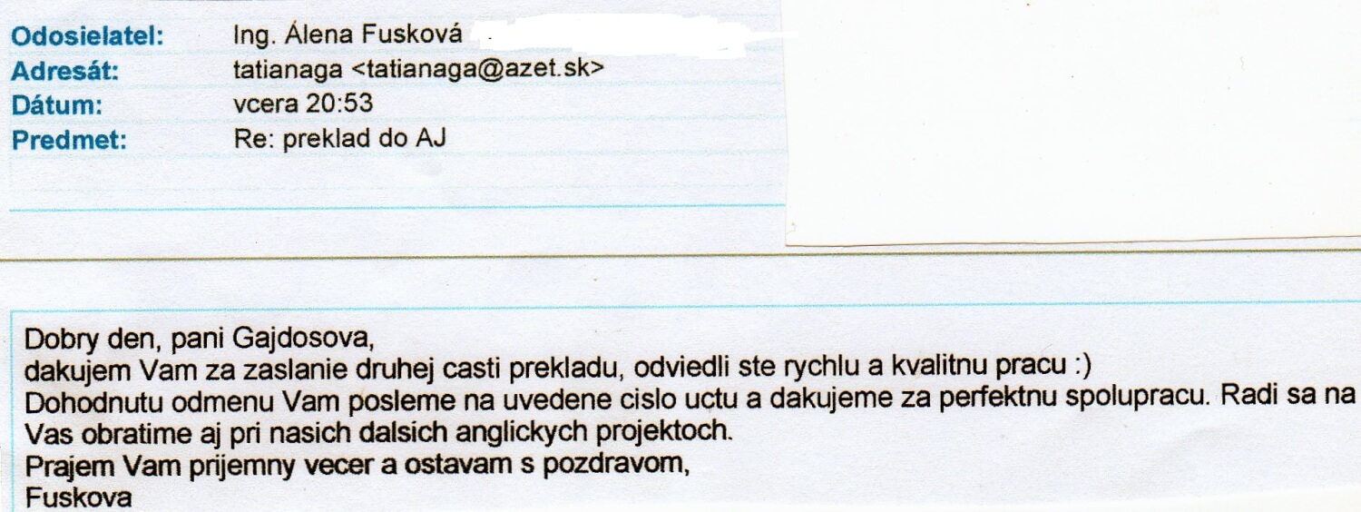 Preložím texty z/do angličtiny