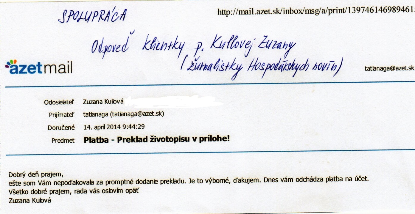 Preložím texty z/do angličtiny