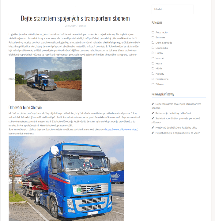 Napsání a publikace PR článku do magazínu s vysokým Moz 32