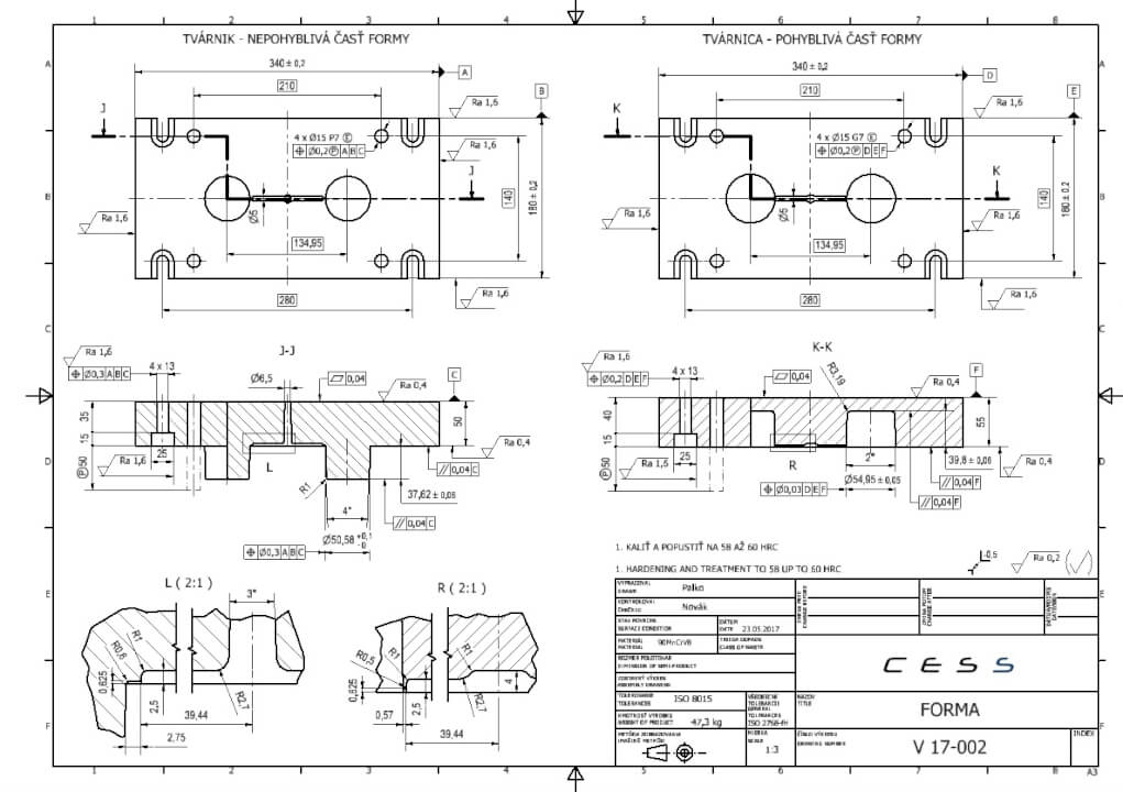 Technické výkresy v programu AUTOCAD