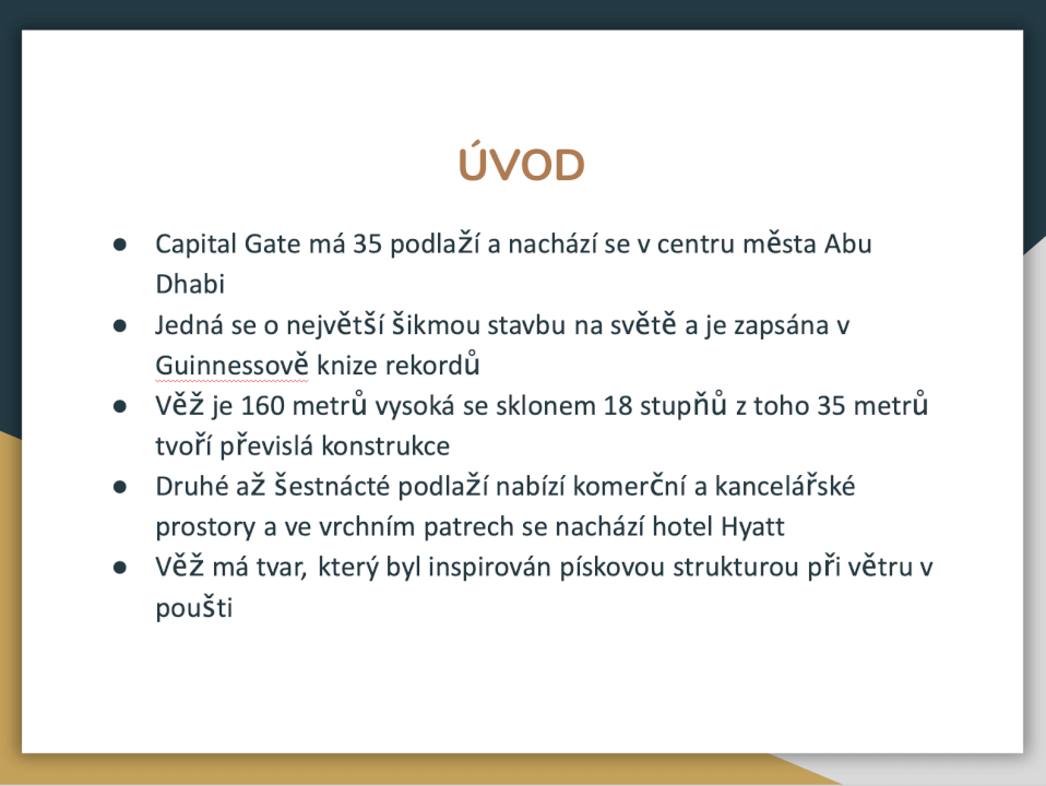 Jednoduchá prezentace pro Vás