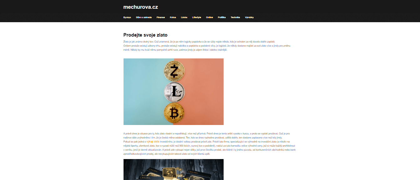 Publikace PR článku do magazínu mechurova.cz