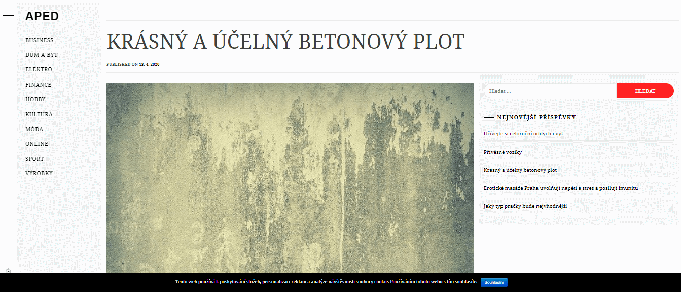 Publikace PR článku do magazínu aped.cz