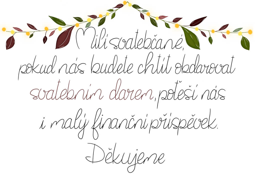 Svatební oznámení na míru