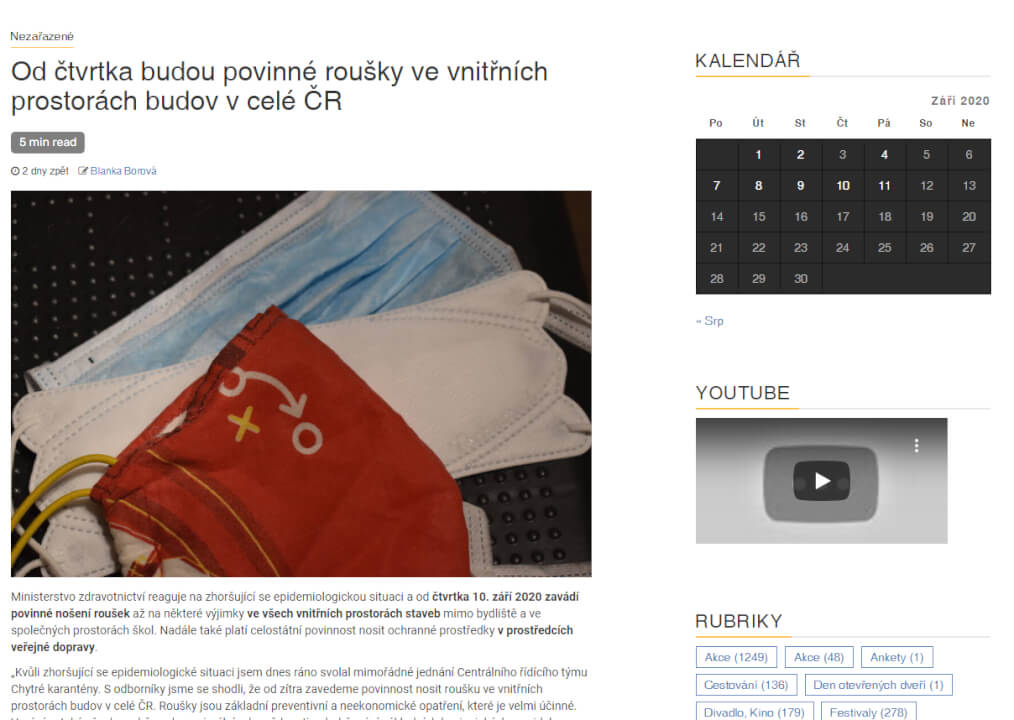 Publikace Vašeho článku na webu o kultuře