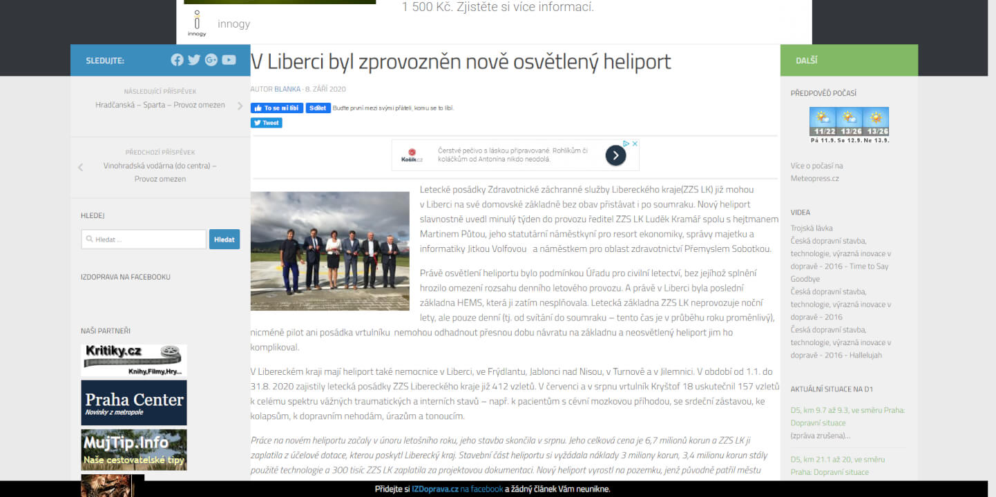 Publikace Vašeho článku na webu dopravního zaměření