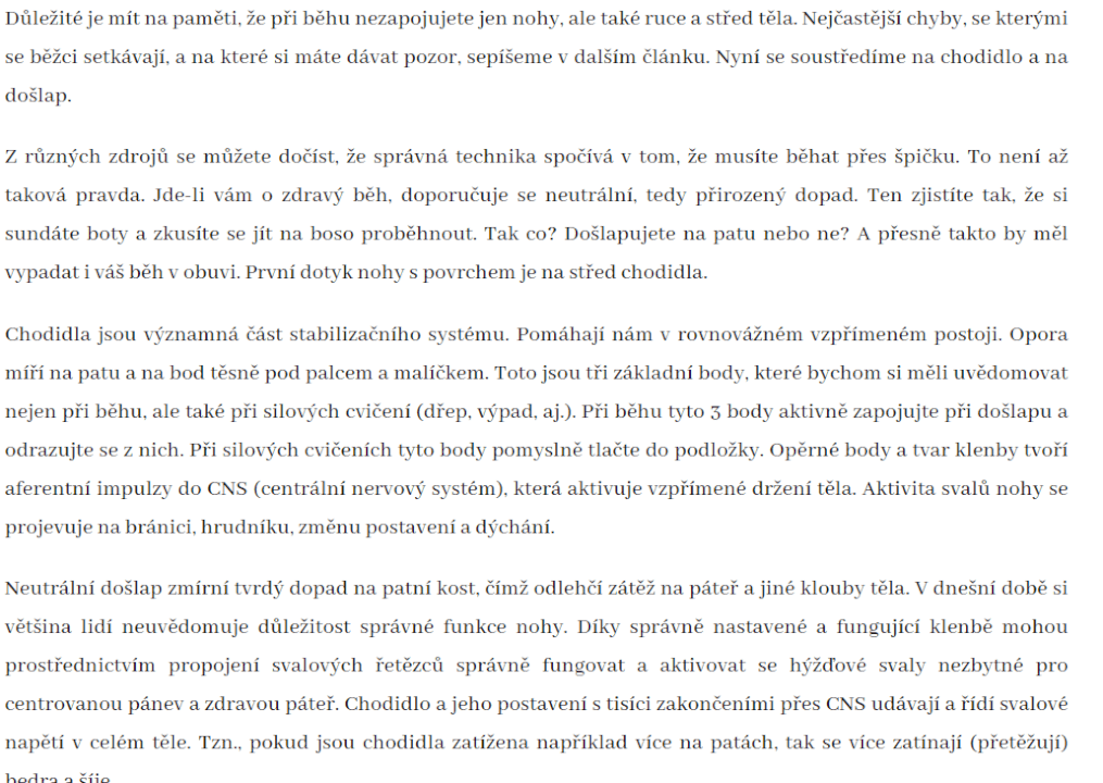 Článek na téma zdravý životní styl