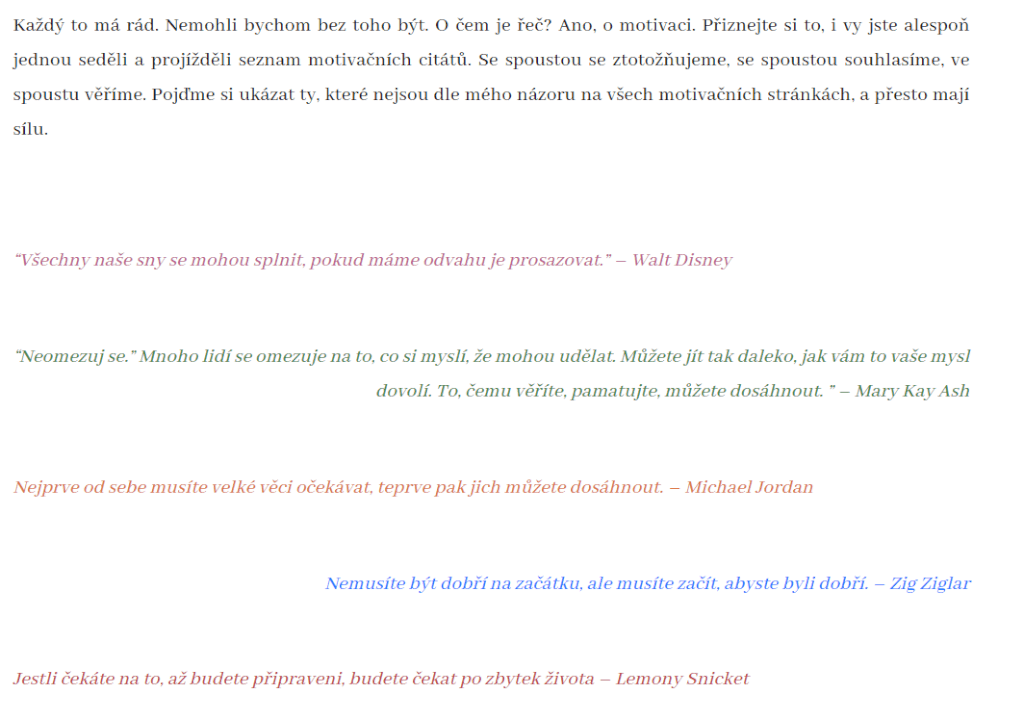Článek na téma zdravý životní styl