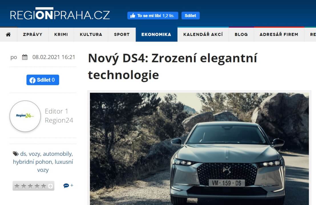 Publikování článku s odkazem na webu REGIONPRAHA.CZ