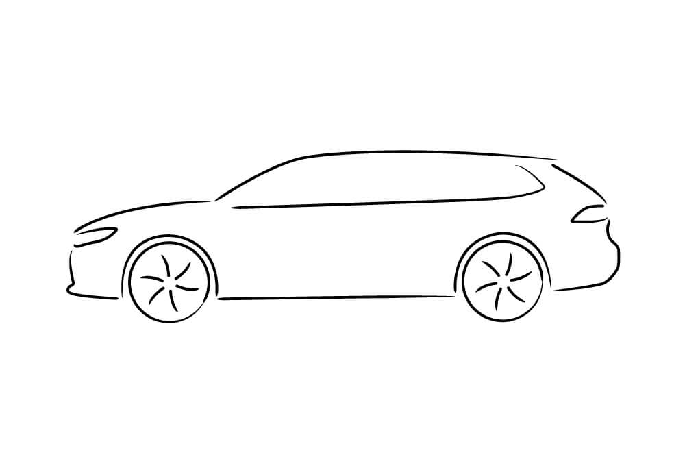 Jednoduchý nákres auta