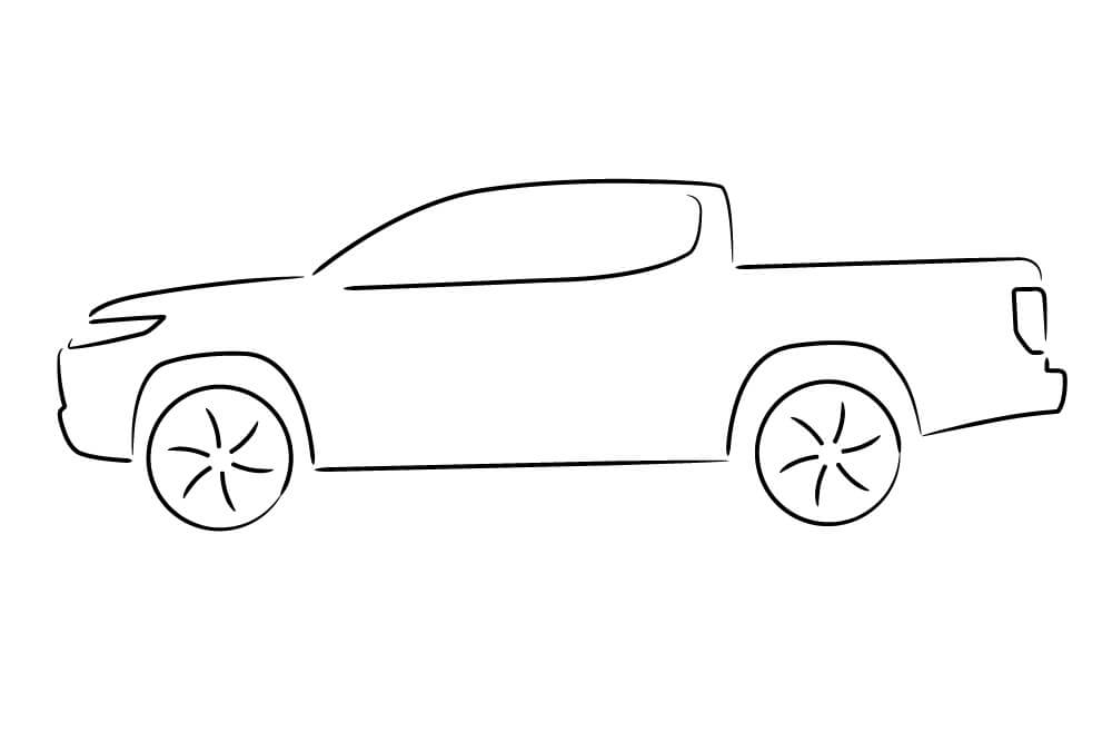 Jednoduchý nákres auta
