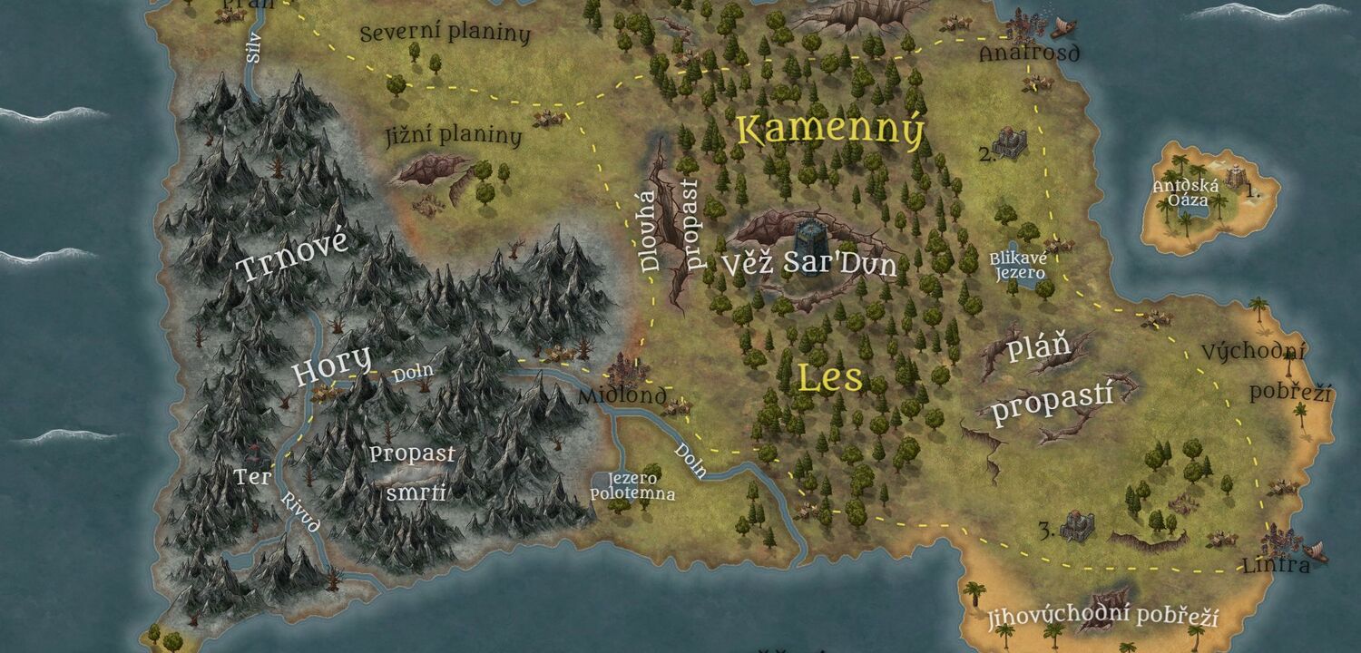 digitální Fantasy mapy na přání