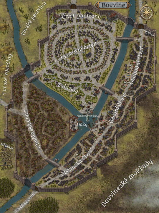 digitální Fantasy mapy na přání