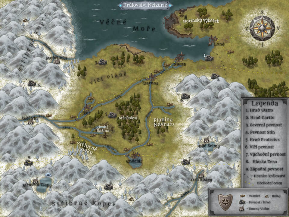 digitální Fantasy mapy na přání