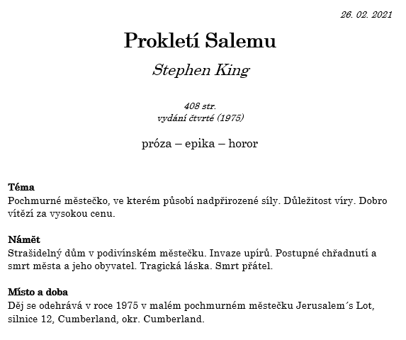 Čtenářský deník nejen pro studenty