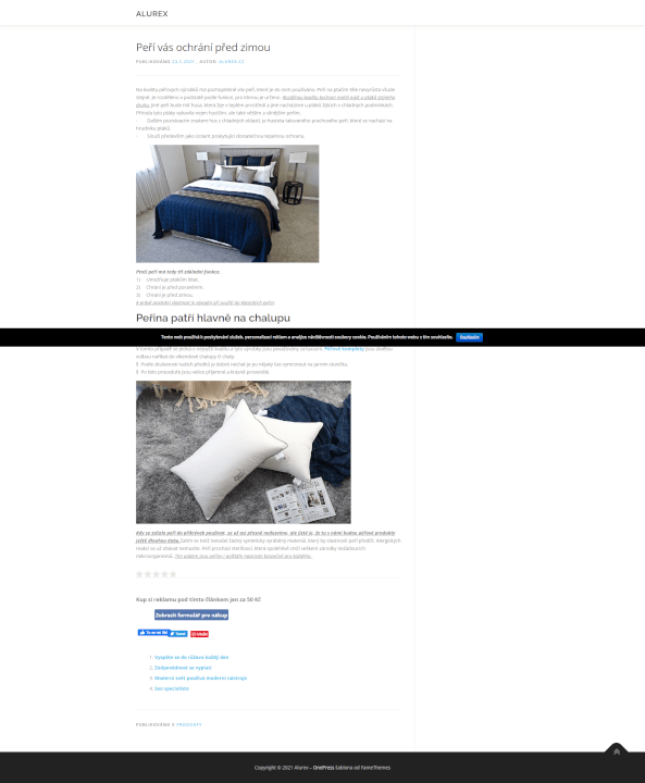 Publikace PR článku do magazínu alurex.cz