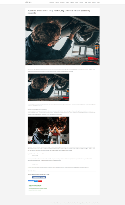Publikace PR článku do magazínu archall.cz