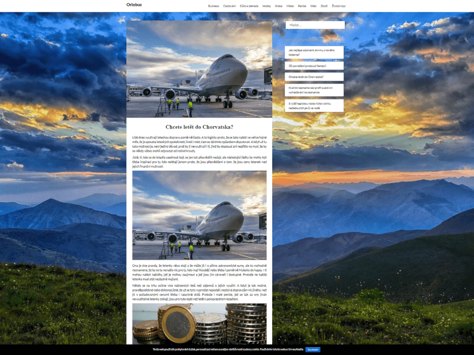 Publikace PR článku do magazínu orlobus.cz