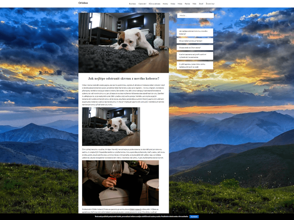 Publikace PR článku do magazínu orlobus.cz