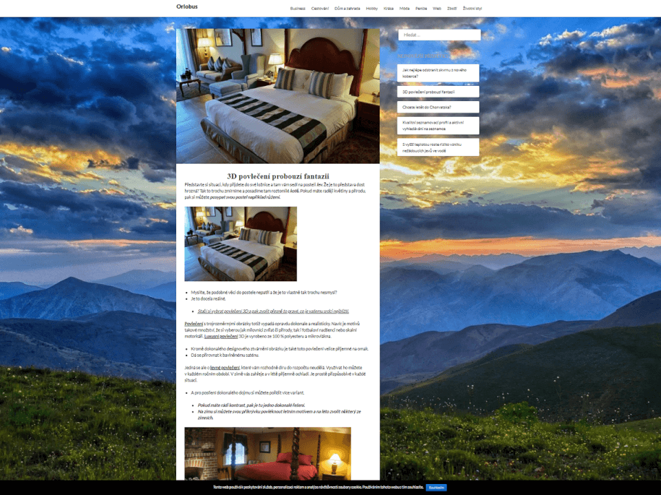 Publikace PR článku do magazínu orlobus.cz