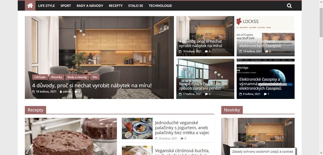 5 článků včetně napsání a publikace na webu Kartmen.cz