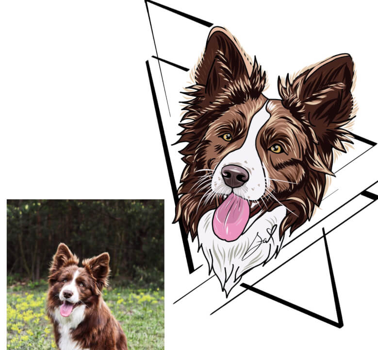 Digitální portréty vhodné na plátno, triko, hrnek, aj.