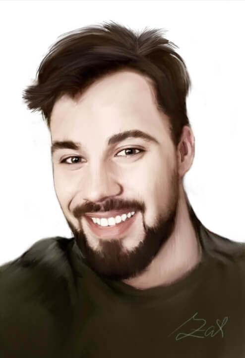 Digitální portréty vhodné na plátno, triko, hrnek, aj.