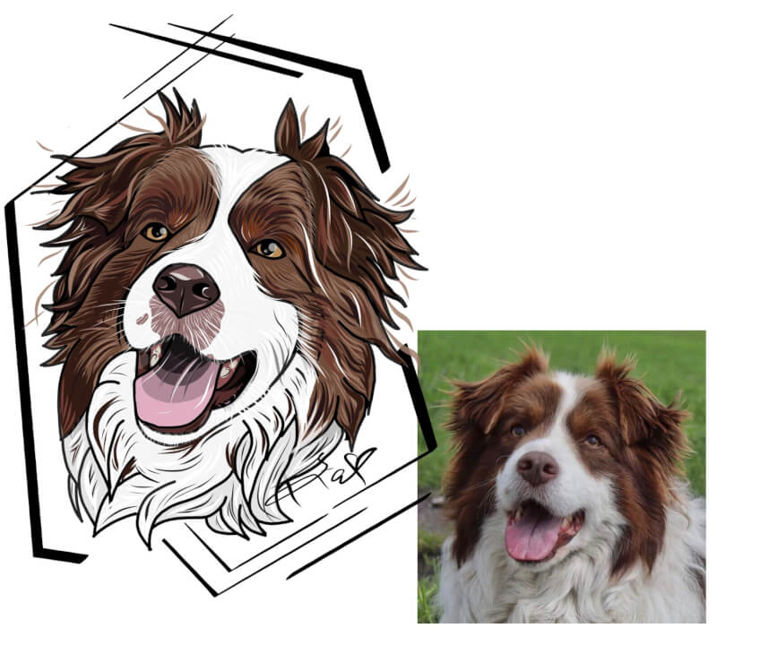 Digitální portréty vhodné na plátno, triko, hrnek, aj.