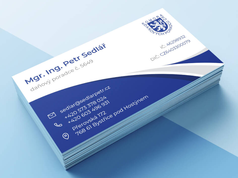 Návrh vizitky (s možností tisku na grafický papír)