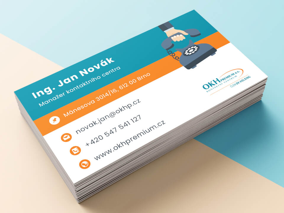 Návrh vizitky (s možností tisku na grafický papír)