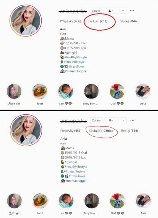 Instagram odběratelé, 1 000+ Instagramových sledujících