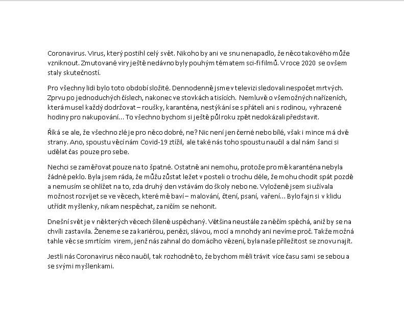 Text na libovolné téma