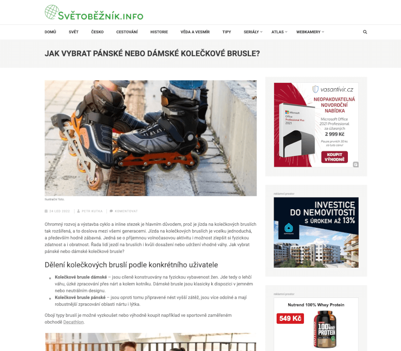 3x publikace PR článku v českých magazínech