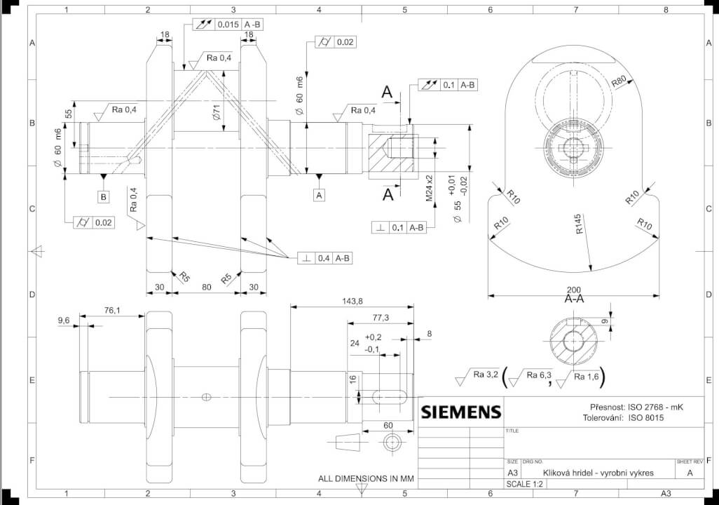 Vytváření 3D modelu, dokumentace k technickým součástem.