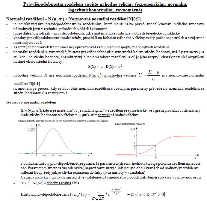 Vypracované materiály ke státní závěrečné zkoušce Statistika
