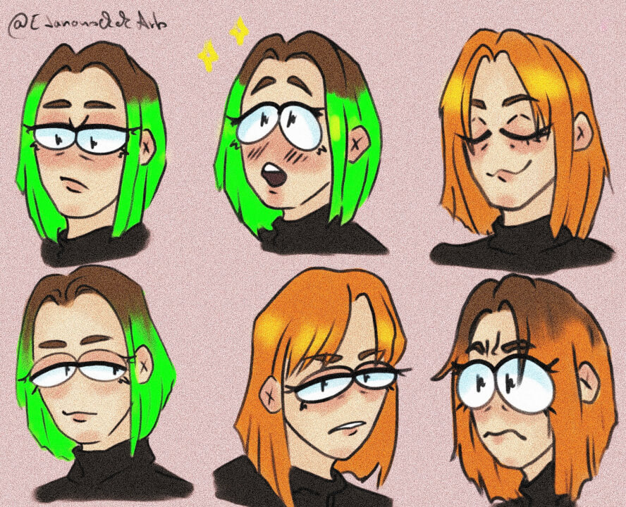 Digitální kresba postavy-busta