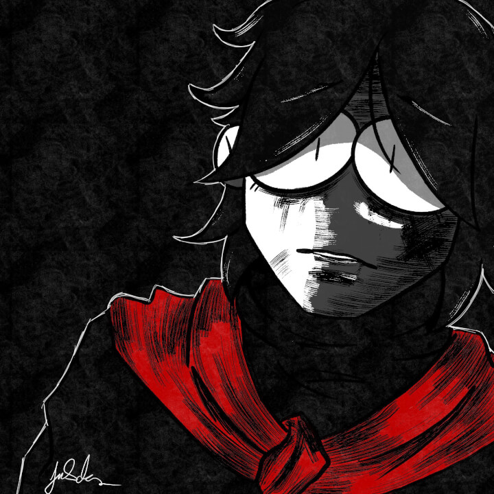 Digitální kresba postavy-busta