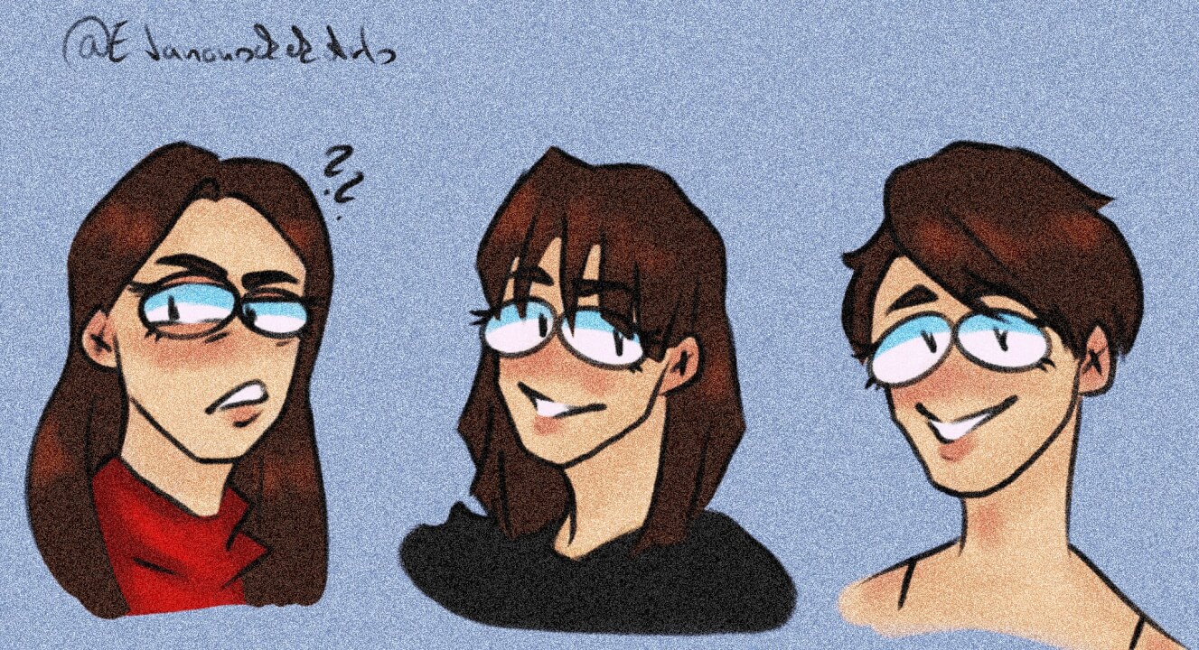 Digitální kresba postavy-busta