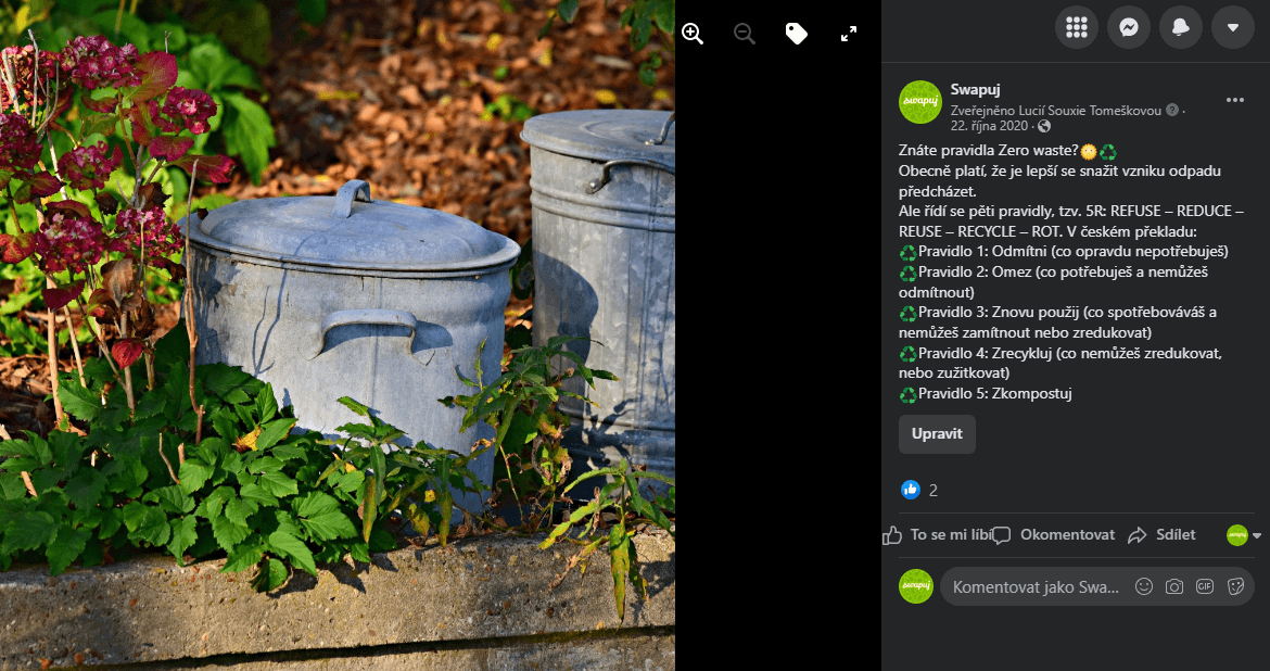 Tvorba příspěvků na Váš Facebook