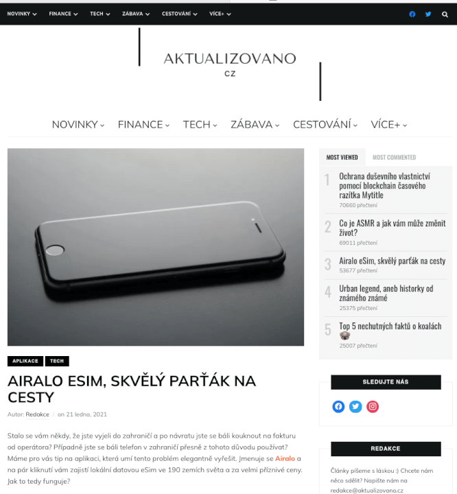 Umístění zpětných odkazů na kvalitním českém webu