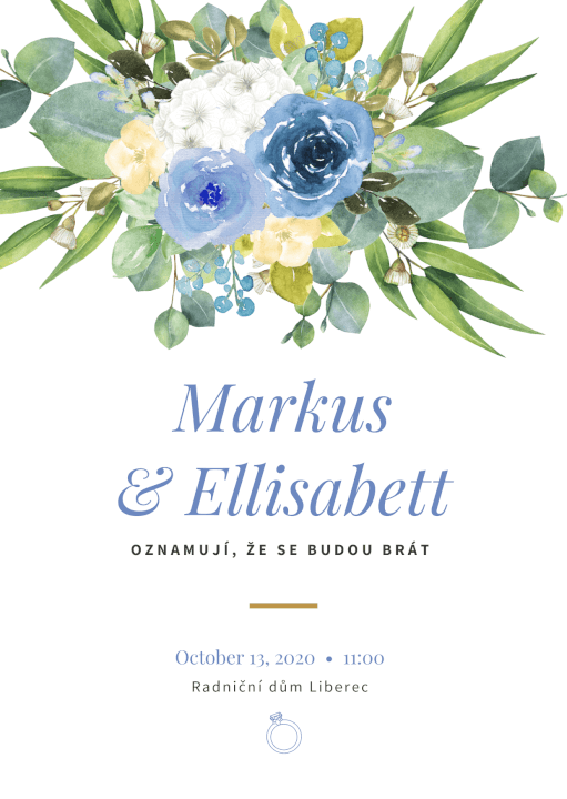 Svatební oznámení bez tisku