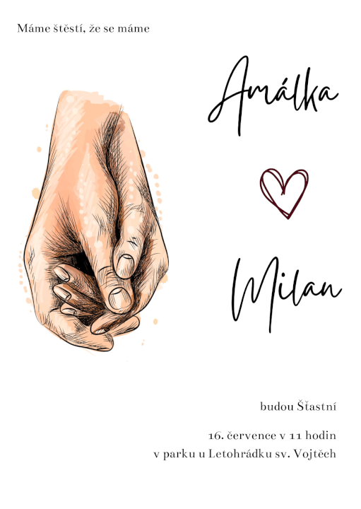 Svatební oznámení bez tisku