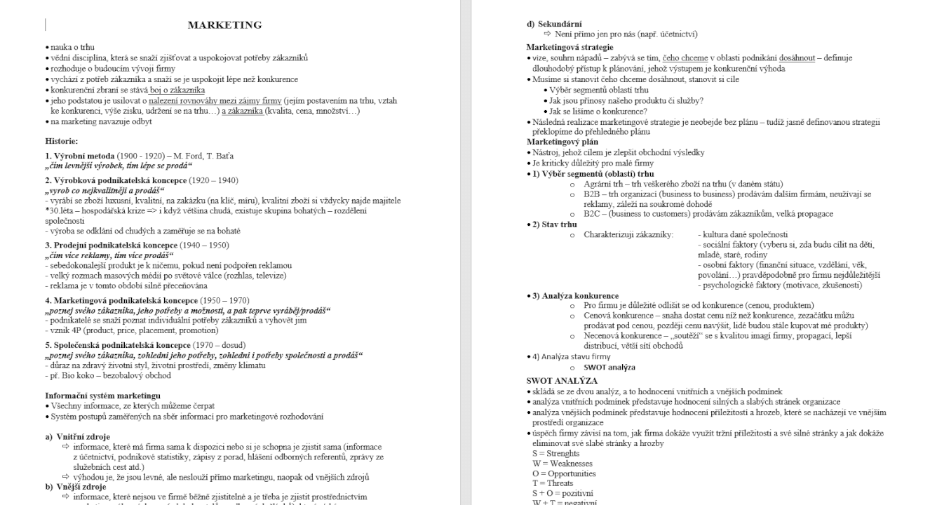 Maturitní otázky z ekonomiky