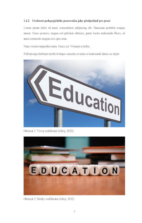 MS Word - formátování závěrečných prací