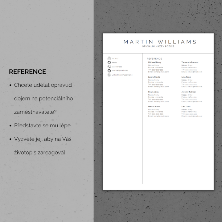 Moderní a profesionální šablona pro životopis