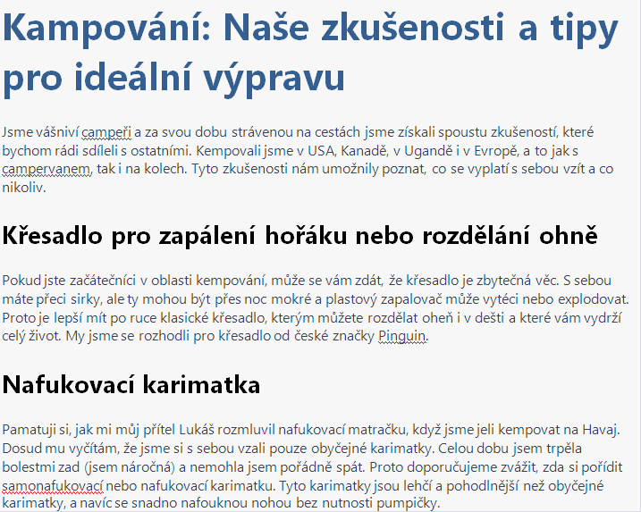 Kvalitní copywriting - Texty/články na web/blog