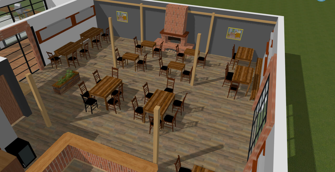 Grafika Návrh objektu plus interiéru 