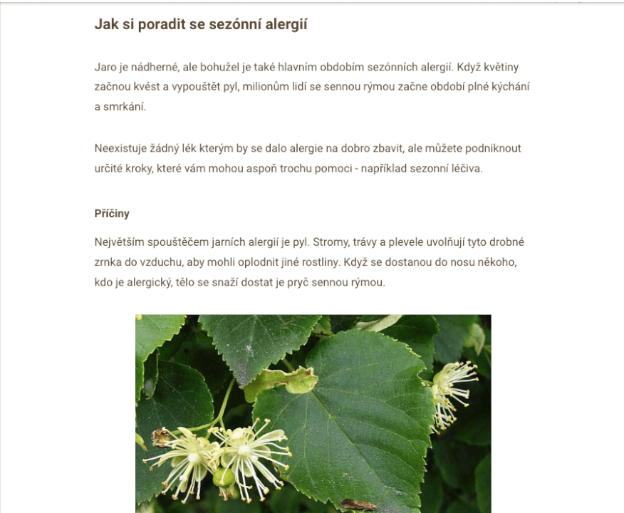 Profesionální článek na míru