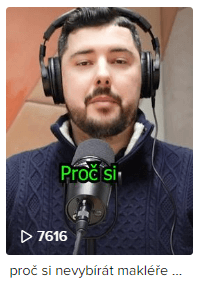 Sestříhám video (max 120s), přidám české titulky pro TikTok 