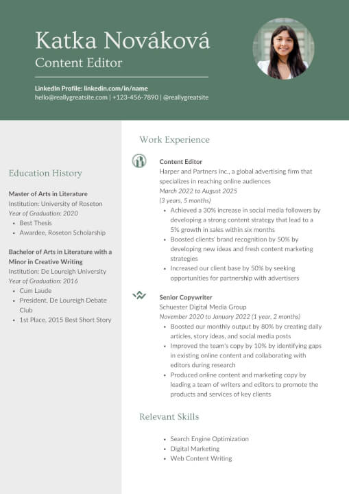 Profesionální životopis v CZ i ENG